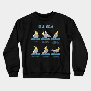 Cockatiel Yoga Poses Crewneck Sweatshirt